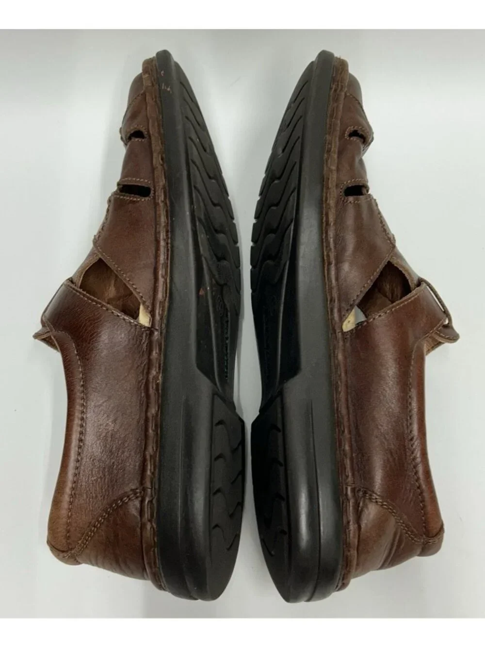 Josef Seibel Fisherman Sandals Men Sz EU 44/US (10.5-11) Brown Leather Office